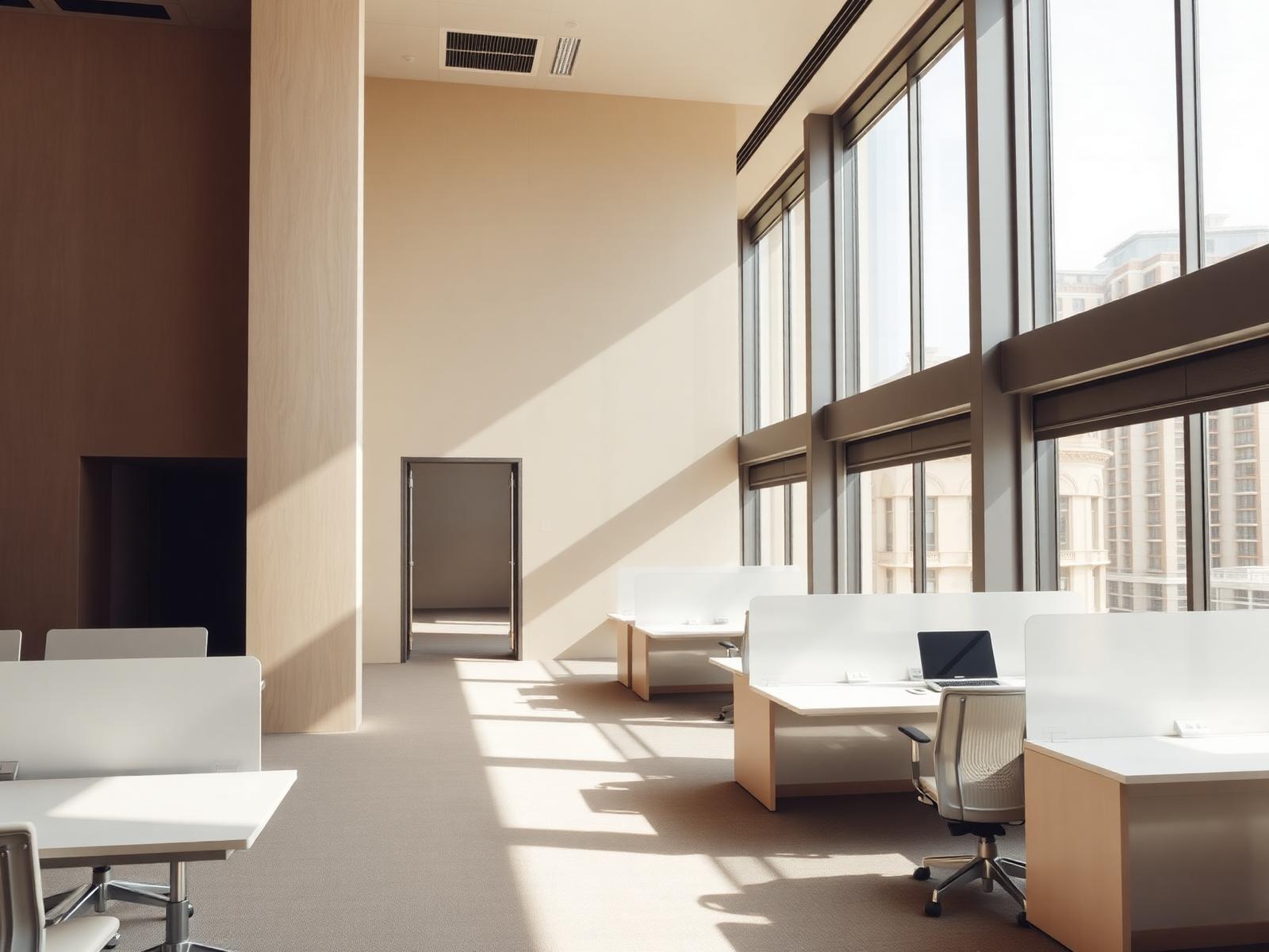 Espace de travail lumineux et minimaliste évoquant la rigueur de nos méthodes